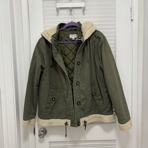 Quilted Jacket with Faux Shearling